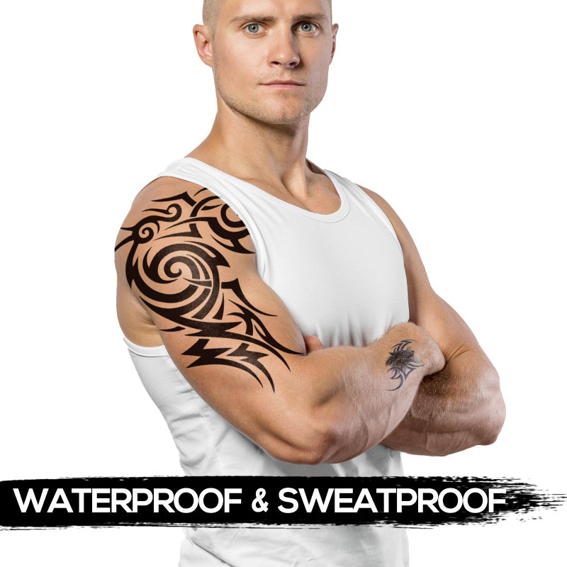 Kotbs 2 Sheets Large Totem Temporary Tattoos for Men and Women Waterproof Full Arm Fake Tattoo Stickers Realistic Body Art for Adults Shoulder Chest Back - Image 2
